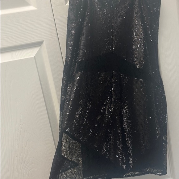 Marciano Black Sequin Slip Dress for Night Out - Picture 9 of 16